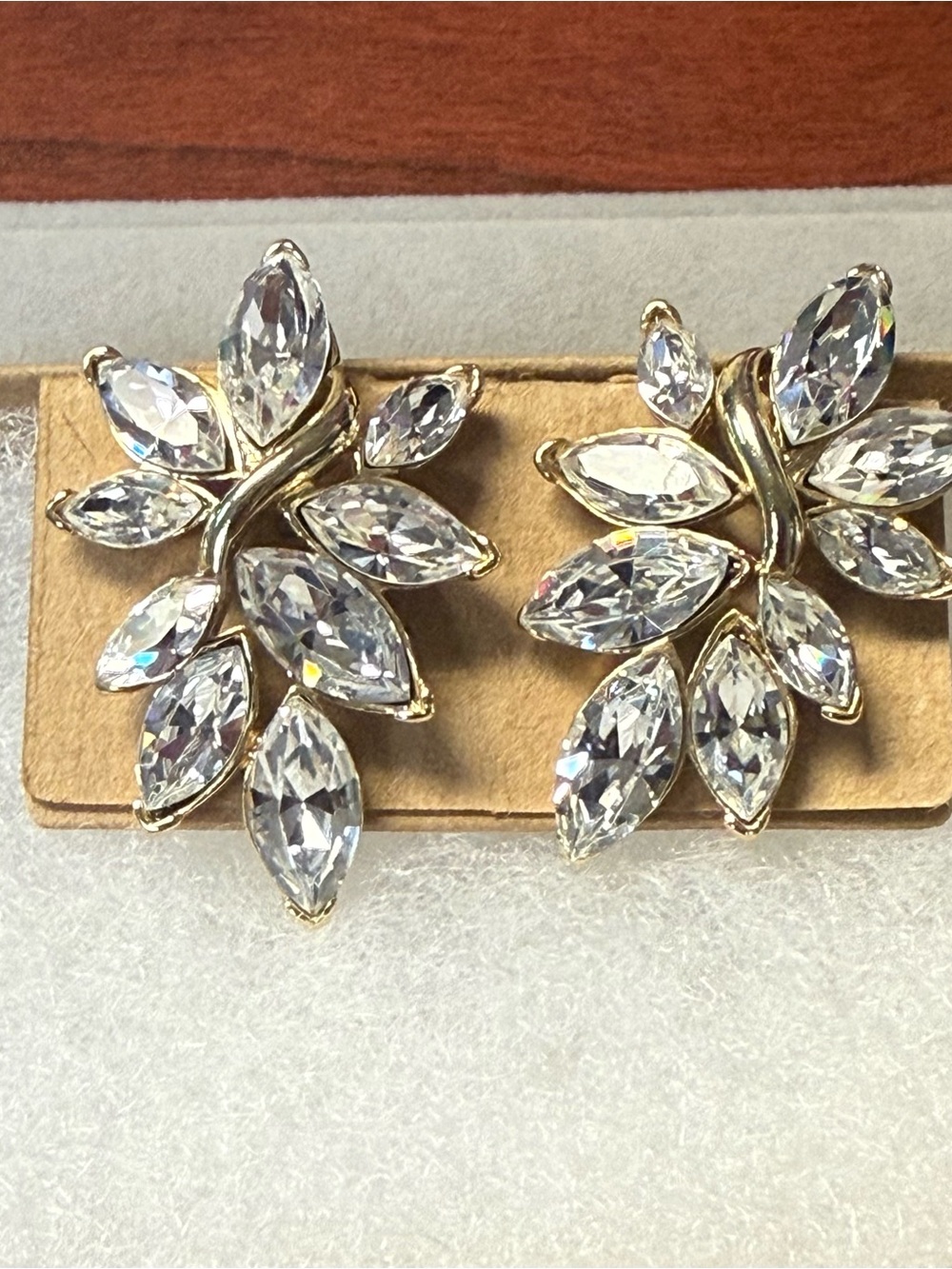 Vintage Trifari Rhinestone Clip-on Earrings